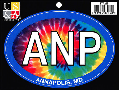 STAM2 Euro Oval Sticker ANP Tie Dye Annapolis MD