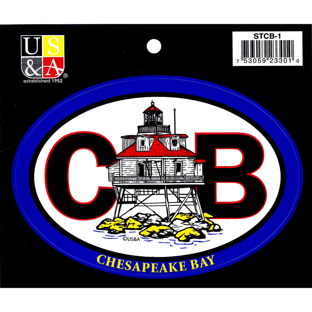 STCB1 Euro Oval Sticker CB with Lighthouse