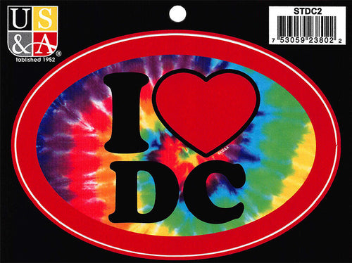 STDC2 Euro Oval Sticker Washington DC Tie Dye