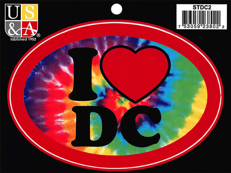 STDC2 Euro Oval Sticker Washington DC Tie Dye