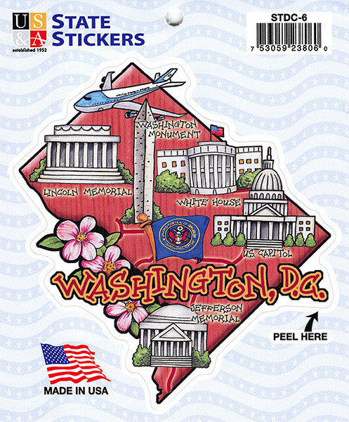 STDC6 Map Sticker Washington DC