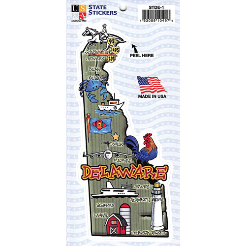 Map Sticker Delaware