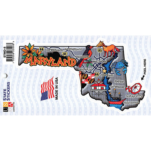 STMD8 Map Sticker Maryland