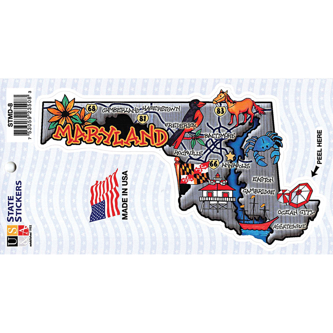 STMD8 Map Sticker Maryland