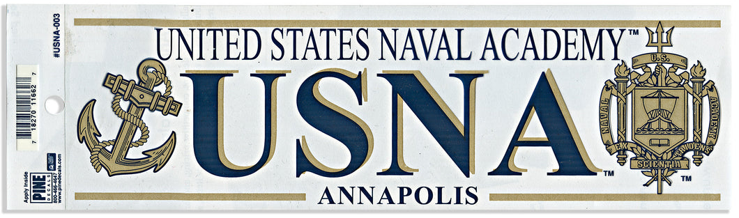 STNA3 Sticker Large USNA Anchor & Crest