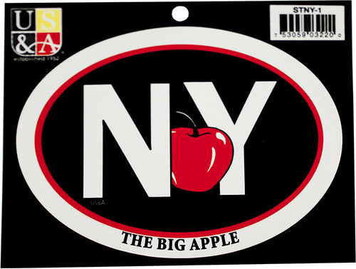 STNY1 Euro Oval Sticker NY The Big Apple