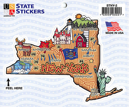 STNY2 Map Sticker New York