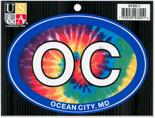 STOC1 Euro Oval Sticker OC Tie Dye