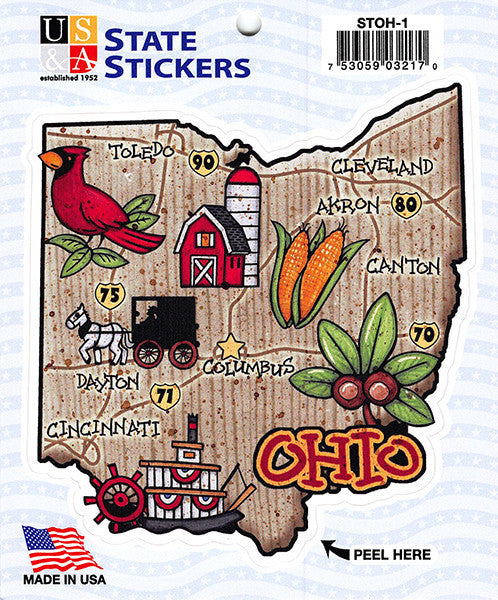 STOH1 Map Sticker Ohio