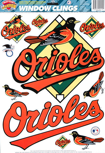 STOR4 Sticker Large  Sheet Orioles Logo Bird