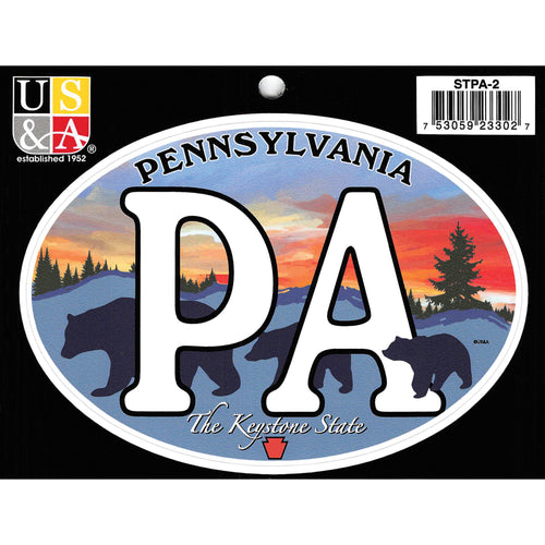 STPA2 Euro Oval Sticker PA with Bears