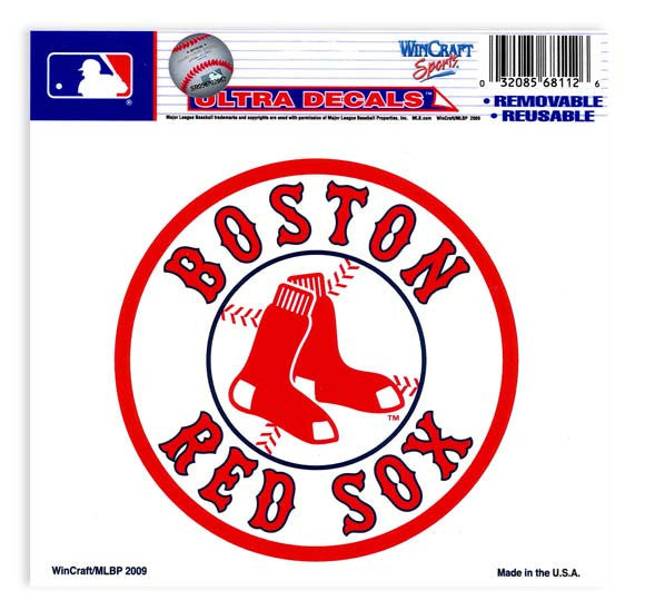 STRS1 Decal 5x6 Ultra Red Sox Circle Logo