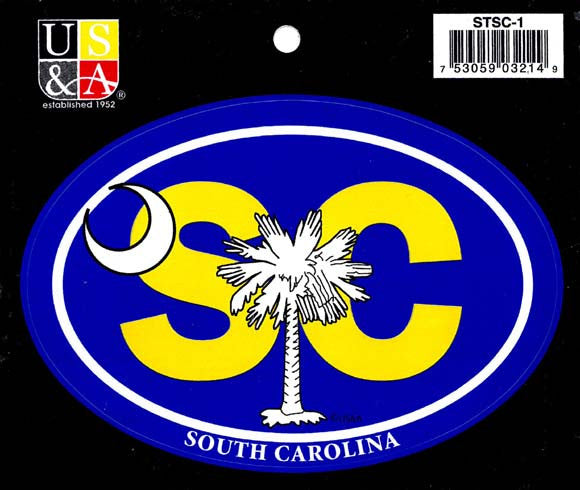 STSC1 Euro Oval Sticker SC with Palmetto