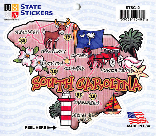 STSC2 Map Sticker South Carolina