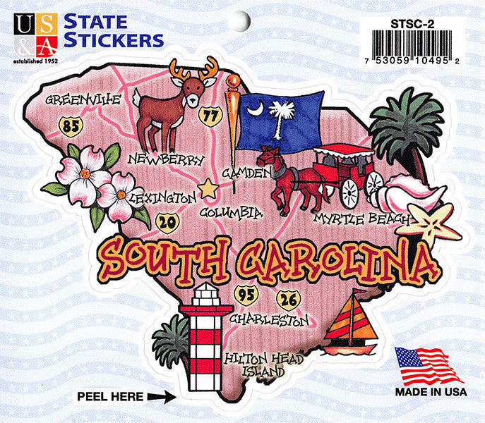 STSC2 Map Sticker South Carolina