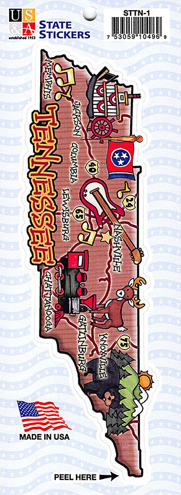 STTN1 Map Sticker Tennessee