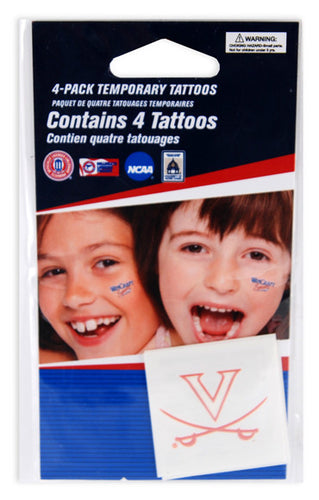 STUV4 Temporary Tattoo 4 pack University of Virginia