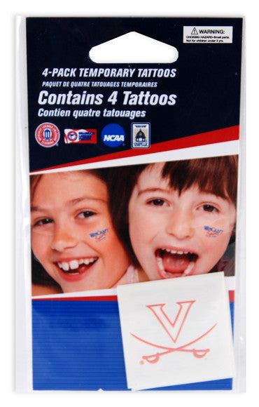 STUV4 Temporary Tattoo 4 pack University of Virginia