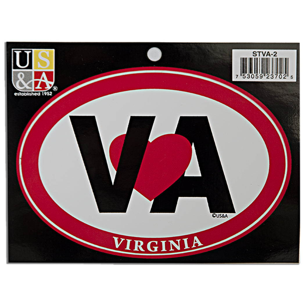 STVA2 Euro Oval Sticker VA with Heart