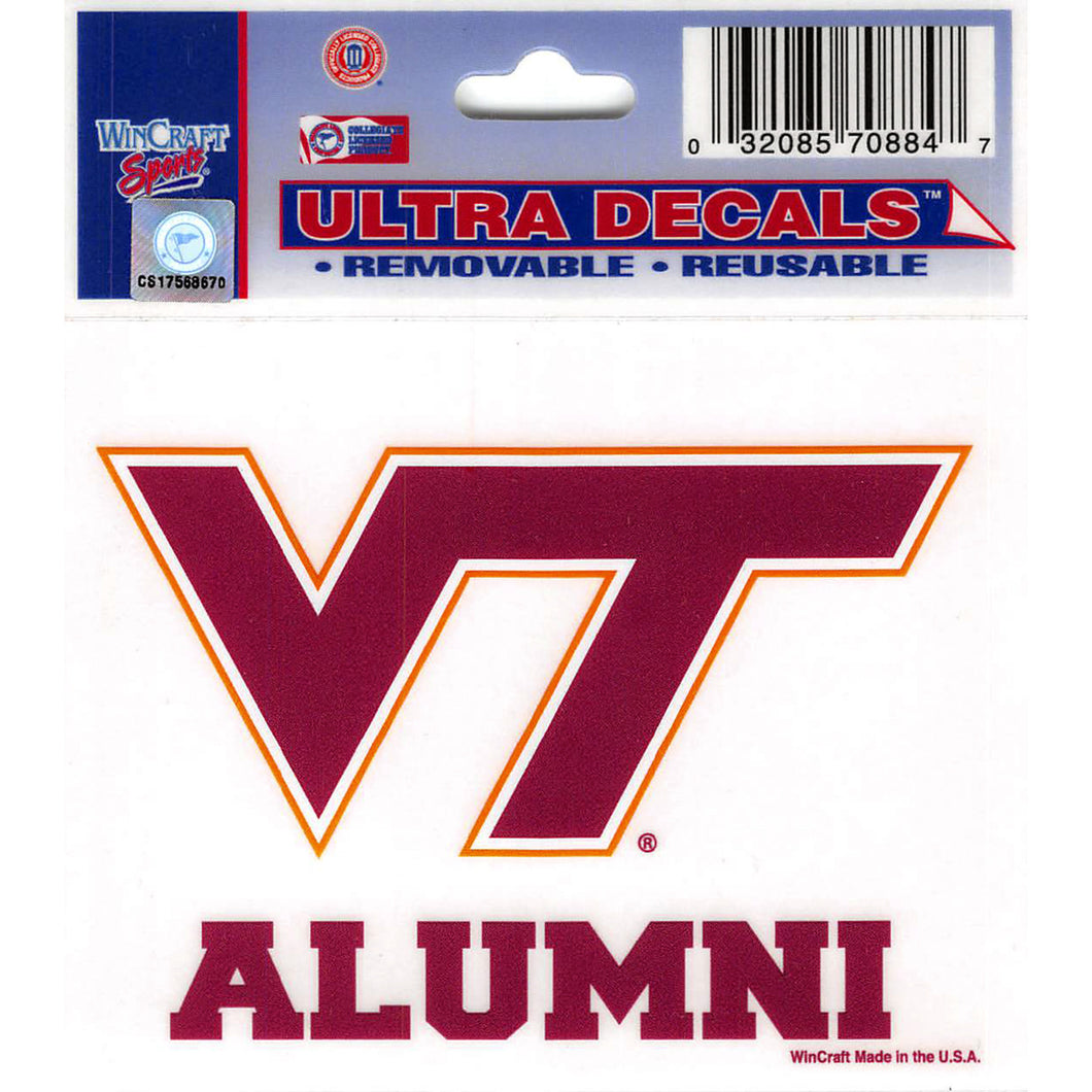 Sticker - Small Static Cling - Virginia Tech Alumni