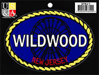 Euro Oval Sticker- Wildwood NJ Ferris Wheel