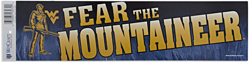 STWU2 Sticker Large Bumper WVU Fear the Mountaineer