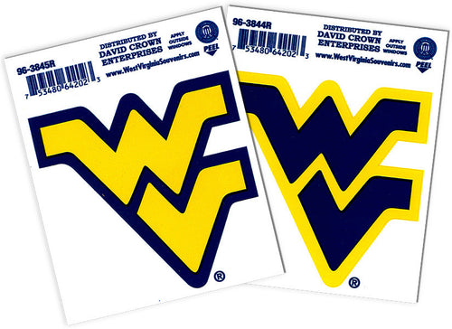 STWU7 Outside Stickers 3.5 inch on Board West Virginia University