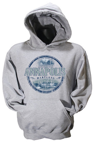 HOODED SWEATSHIRT - Annapolis Circle SPORT GREY