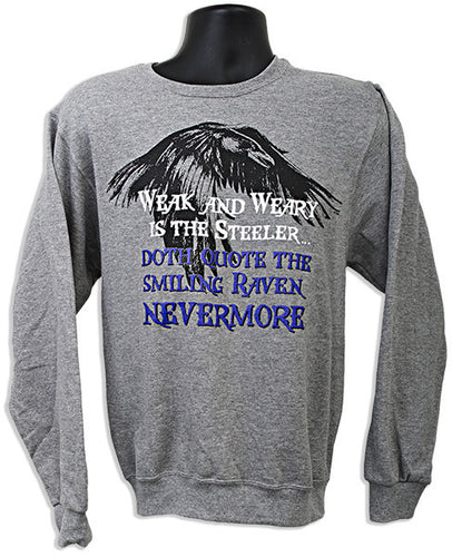 CREW SWEATSHIRTEAT The Raven Nevermore GRAPHITE HEATHER