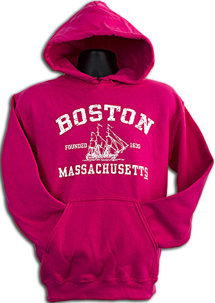 HOODED SWEATSHIRT Boston Distressed HELICONIA