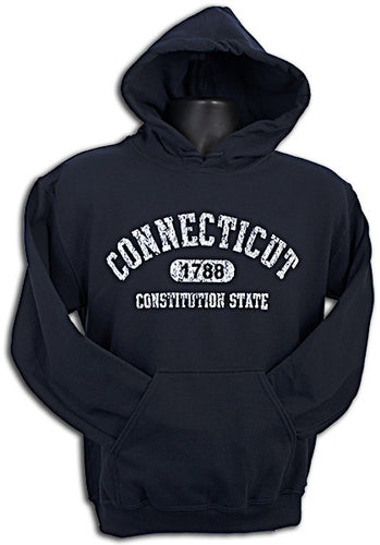 HOODED SWEATSHIRT Connecticut Distress NAVY
