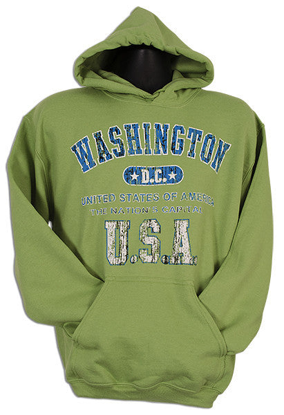 HOODED SWEATSHIRT Washington DC 1-Hit KIWI