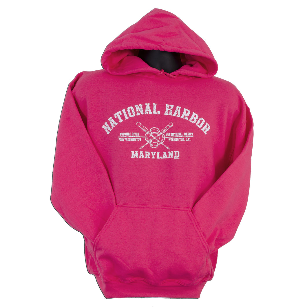 SWDC27P Hooded Sweatshirt - National Harbor Crossed Oars HELICONIA