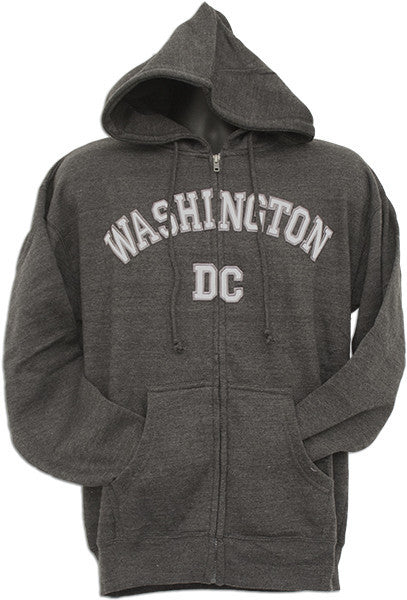 Zip Hood / Applique Washington DC - Charcoal