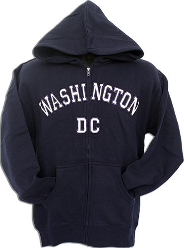 Zip Hood / Applique Washington DC - Navy