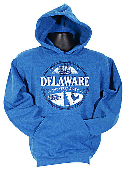 HOODED SWEATSHIRT - Delaware Circle ANTIQUE SAPPHIRE