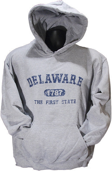 HOODED SWEATSHIRT - Delaware Arch 1787 Grey