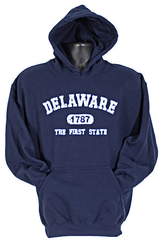 HOODED SWEATSHIRT - Delaware Arch 1787 Navy