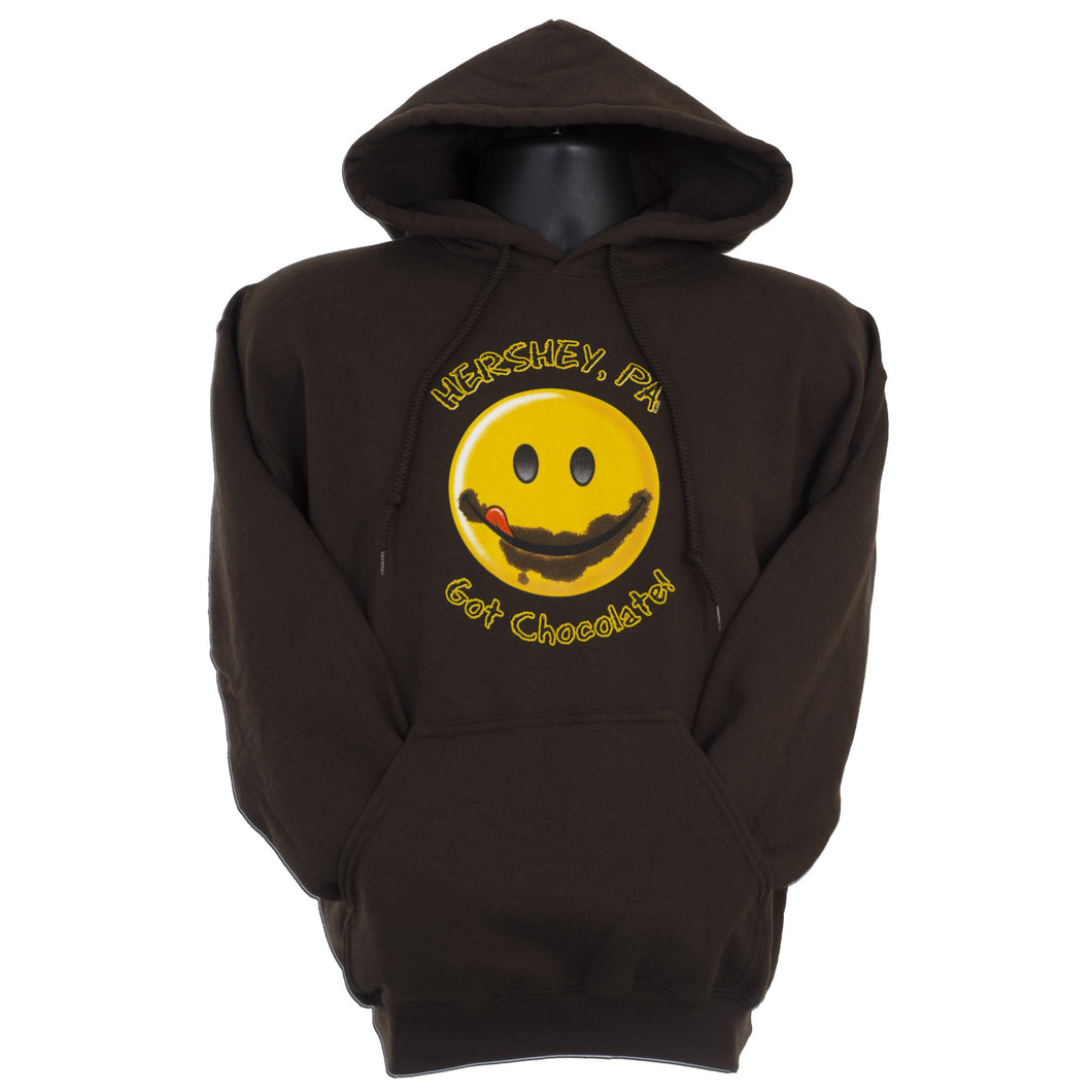 SWHP03B Hooded Sweatshirt - Hershey Smiley Face BROWN