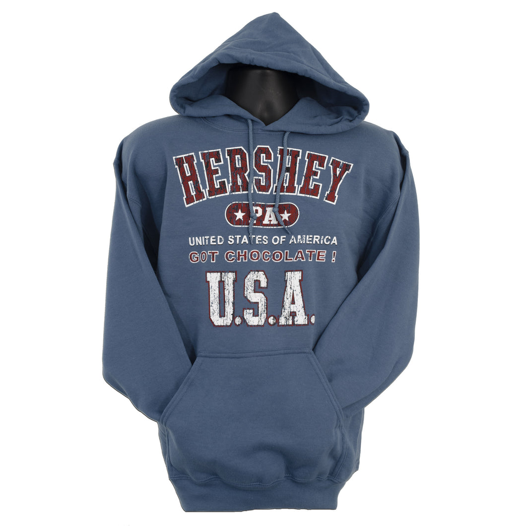 SWHP05B Hooded Sweatshirt - Hershey 1-Hit INDIGO