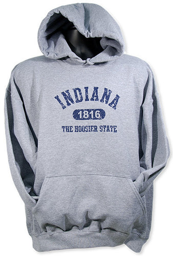 HOODED SWEATSHIRT Indiana Distress SPORT GREY