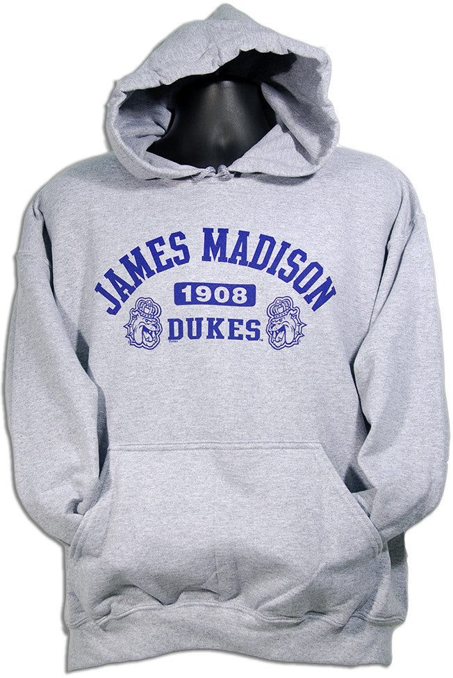 HOODED SWEATSHIRT / Grey - James Madison University 1908