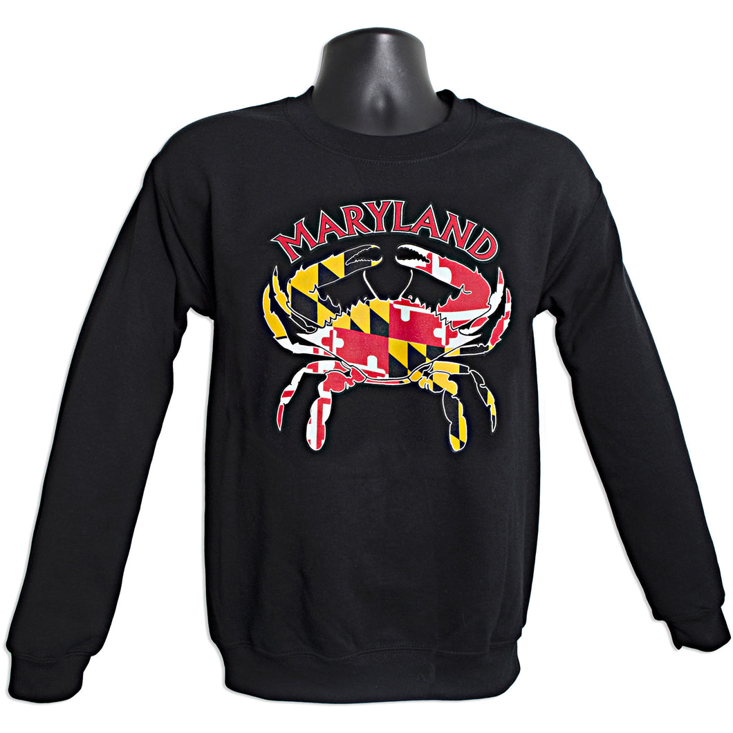 MARYLAND SWEATSHIRT WITH FLAG CRAB