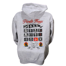 HOODED SWEATSHIRT Pirate Flags Norfolk/Virginia Ash Back