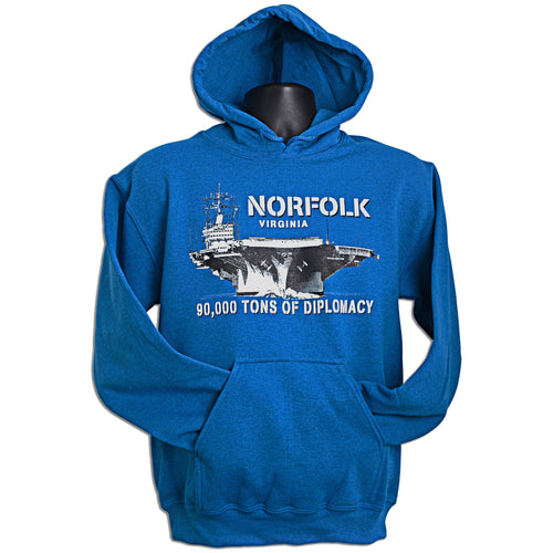 HOODED SWEATSHIRT Norfolk 90,000 Tons ANTIQUE SAPPHIRE