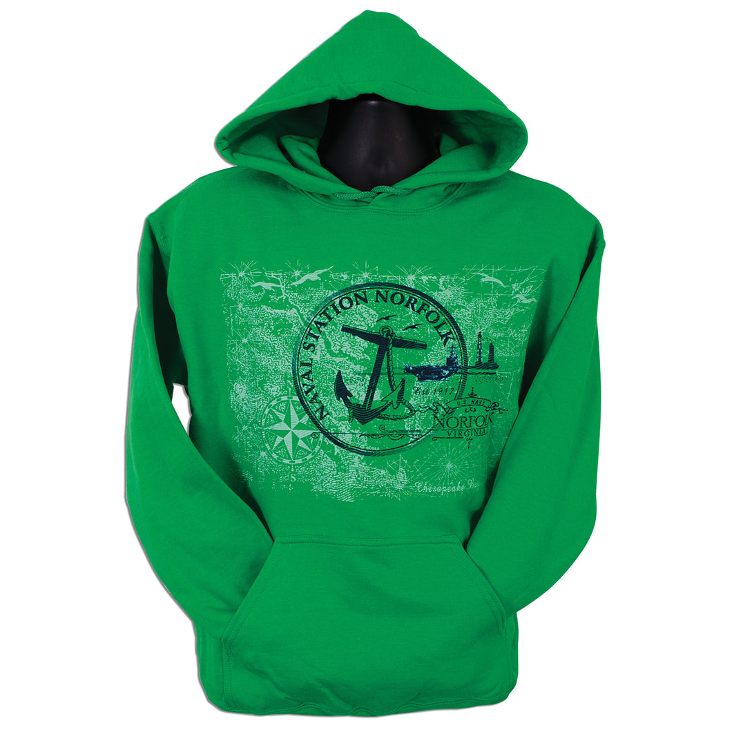 HOODED SWEATSHIRT NSN Norfolk Anchor IRISH