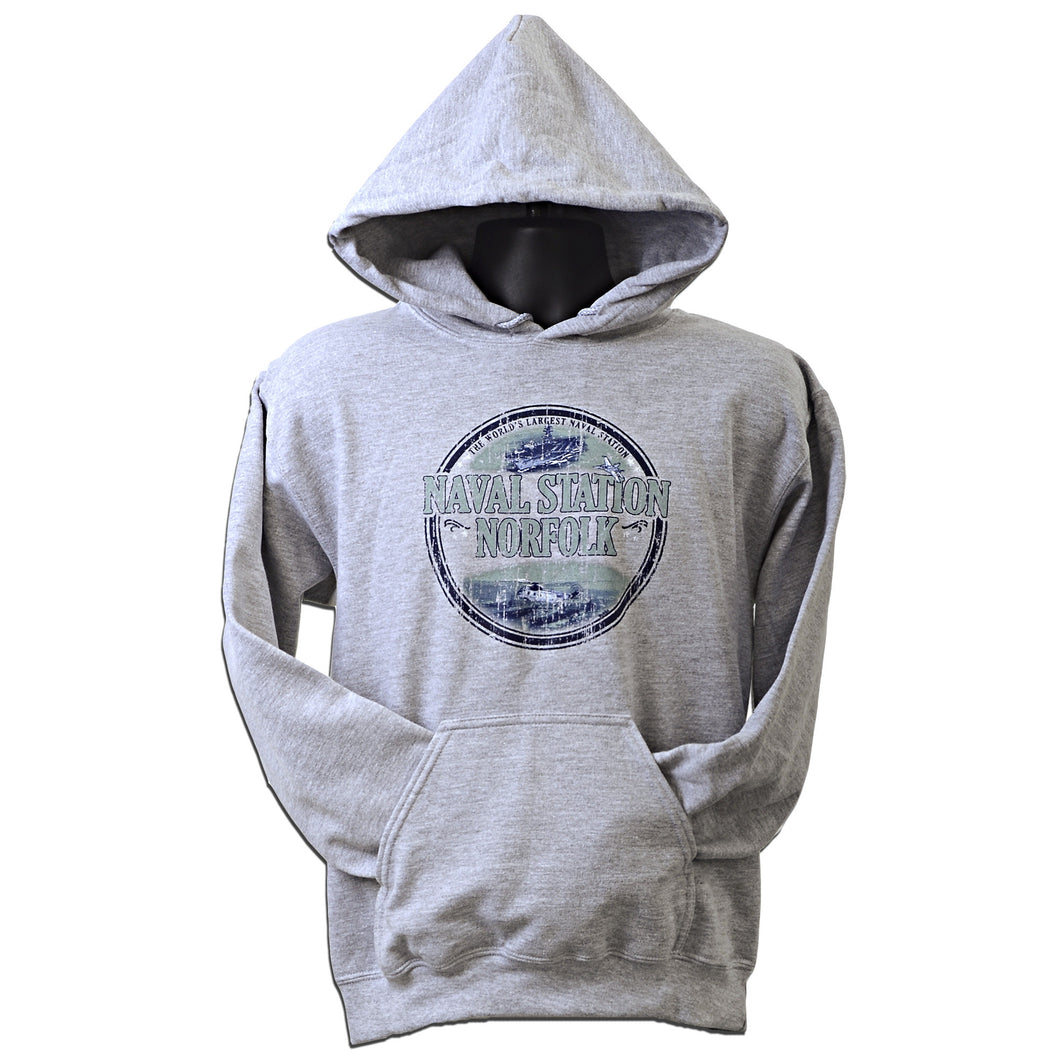HOODED SWEATSHIRT NSN Norfolk Circle SPORT GREY