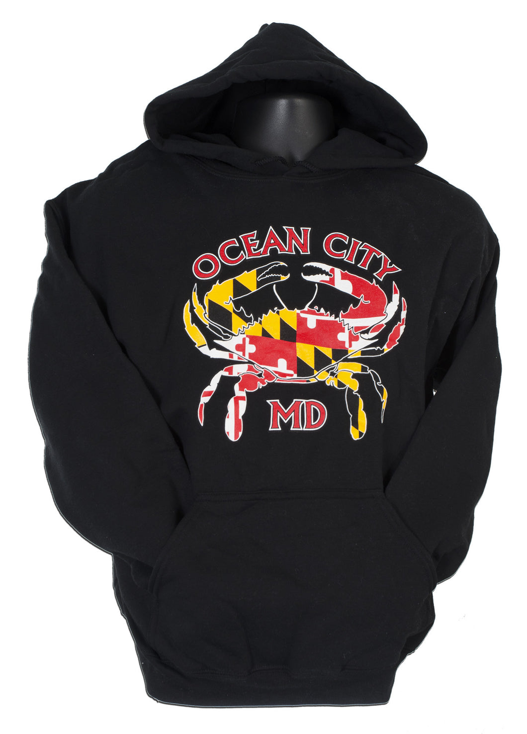 Ocean City Maryland Crab Flag Hoodie