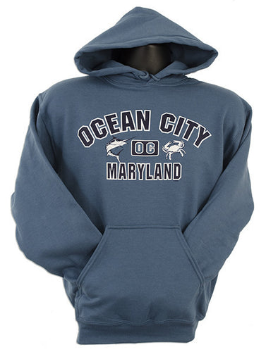 Hooded Sweat - Ocean City Arch INDIGO XX