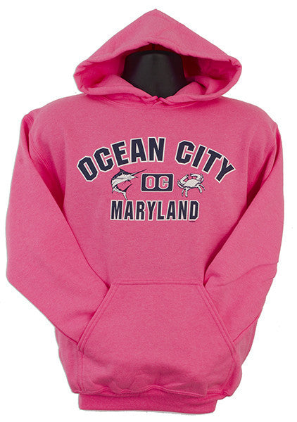 Hooded Sweat - Ocean City Arch SAFETY PINK XX